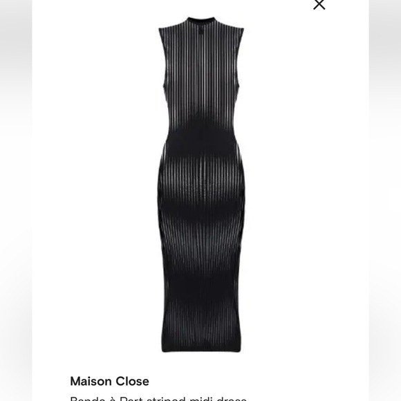 Striped Sheer Dress | Color: Black | Size: S | Briaswardrobe's Closet